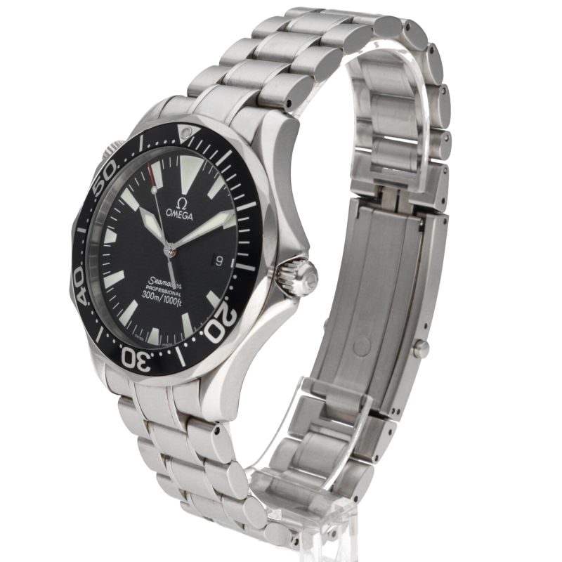 2007 Omega Seamaster Professional 300M 22645000 Quartz 41mm Black Wave Dial with Original Omega Box and Warranty - Image 2