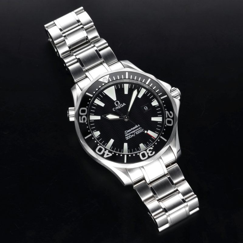 2007 Omega Seamaster Professional 300M 22645000 Quartz 41mm Black Wave Dial with Original Omega Box and Warranty - Image 11