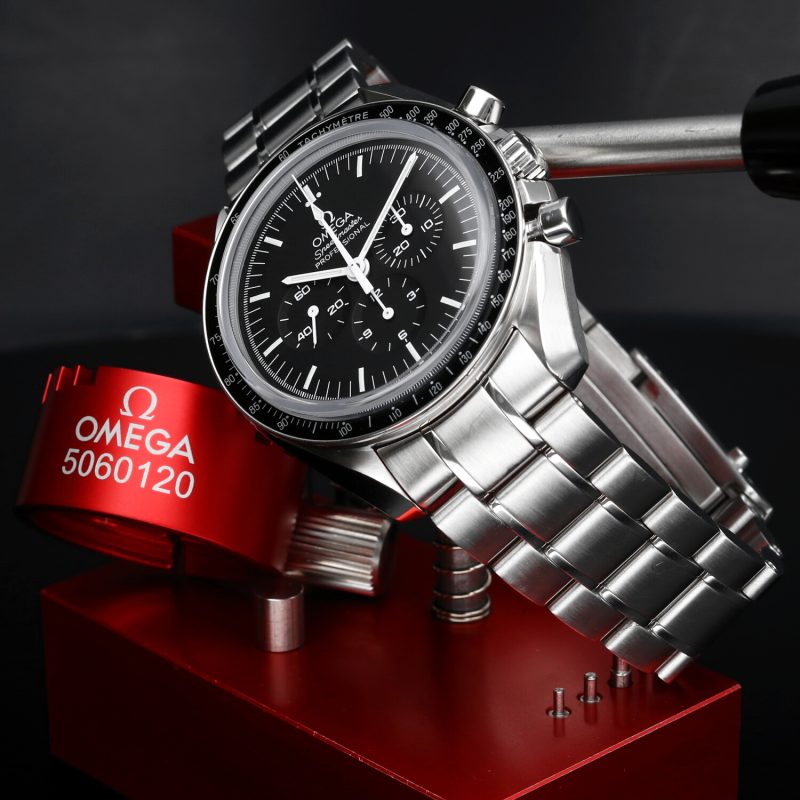 2015 Omega Speedmaster professional Moonwatch "Big Box" ref. 31130423001006 Vetro Zaffiro - Scatola e Garanzia - Revisionato Omega - immagine 6