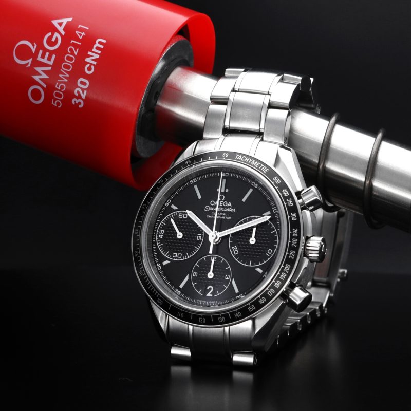 2016 ca. Omega Speedmaster Racing Co-Axial 40mm 32630405001001 con Scatola e Garanzia Originale - immagine 4