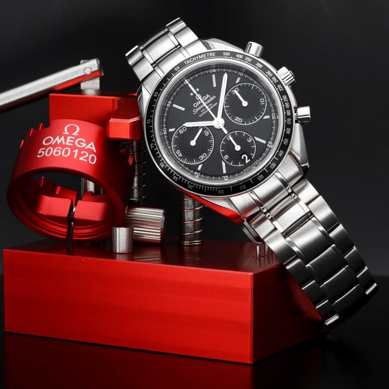 2016 ca. Omega Speedmaster Racing Co-Axial 40mm 32630405001001 con Scatola e Garanzia Originale - immagine 11