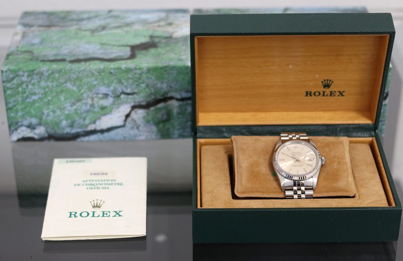1989 Rolex Datejust 36 ref. 16234 Silver/Champagne Dial - with Box and Papers - Serviced - Image 15