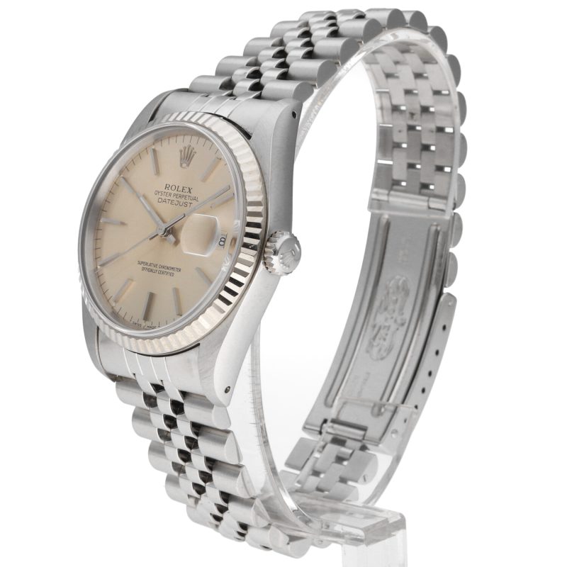 1989 Rolex Datejust 36 ref. 16234 Silver/Champagne Dial - with Box and Papers - Serviced - Image 2