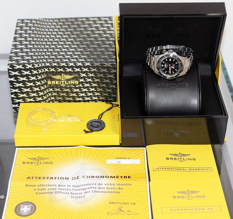 2011 Breitling SuperOcean 44 Automatico ref. A1739102 con Scatola e Garanzia Originale - immagine 16