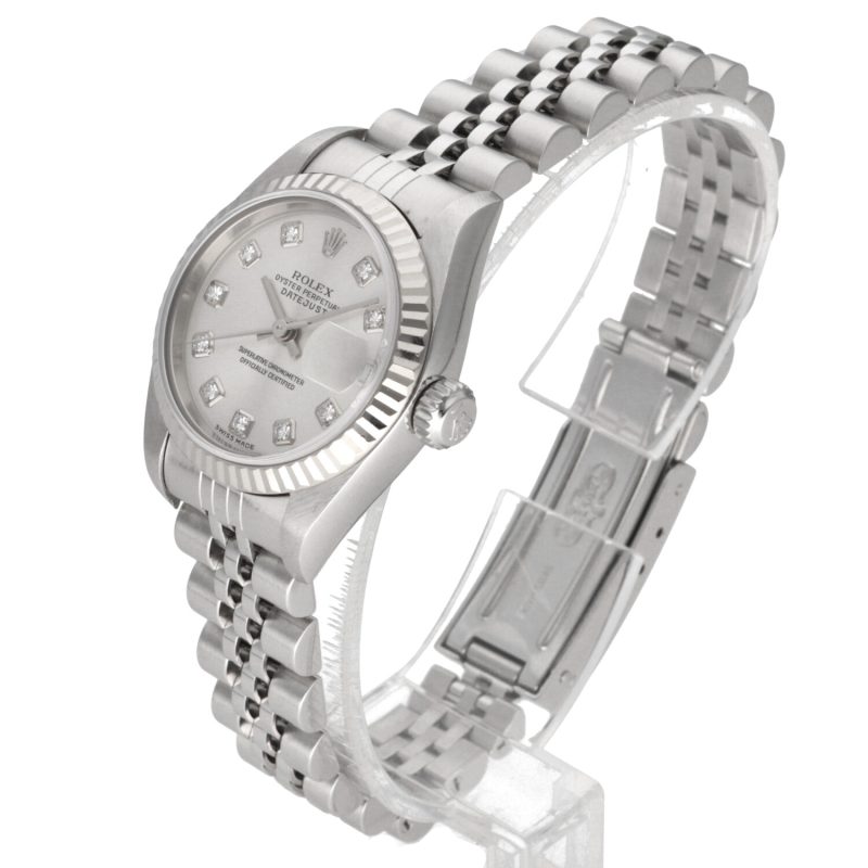 2003 Rolex Lady Datejust ref. 79174 Quadrante Argento con Diamanti - Scatola e Garanzia - immagine 2
