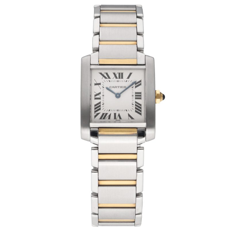 1998 Cartier Lady Mid-Size Tank Francaise Gold & Steel ref. 2301 with Box and Papers - Image 3