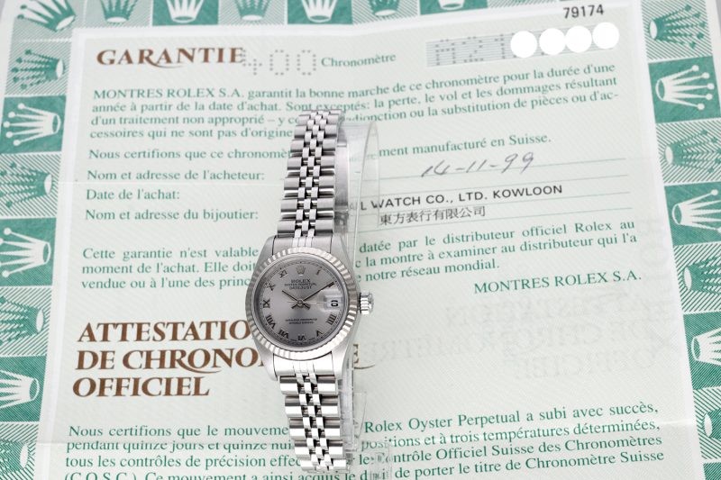 1999 Rolex Lady Datejust ref. 79174 Silver Dial with Rolex Papers - Image 16