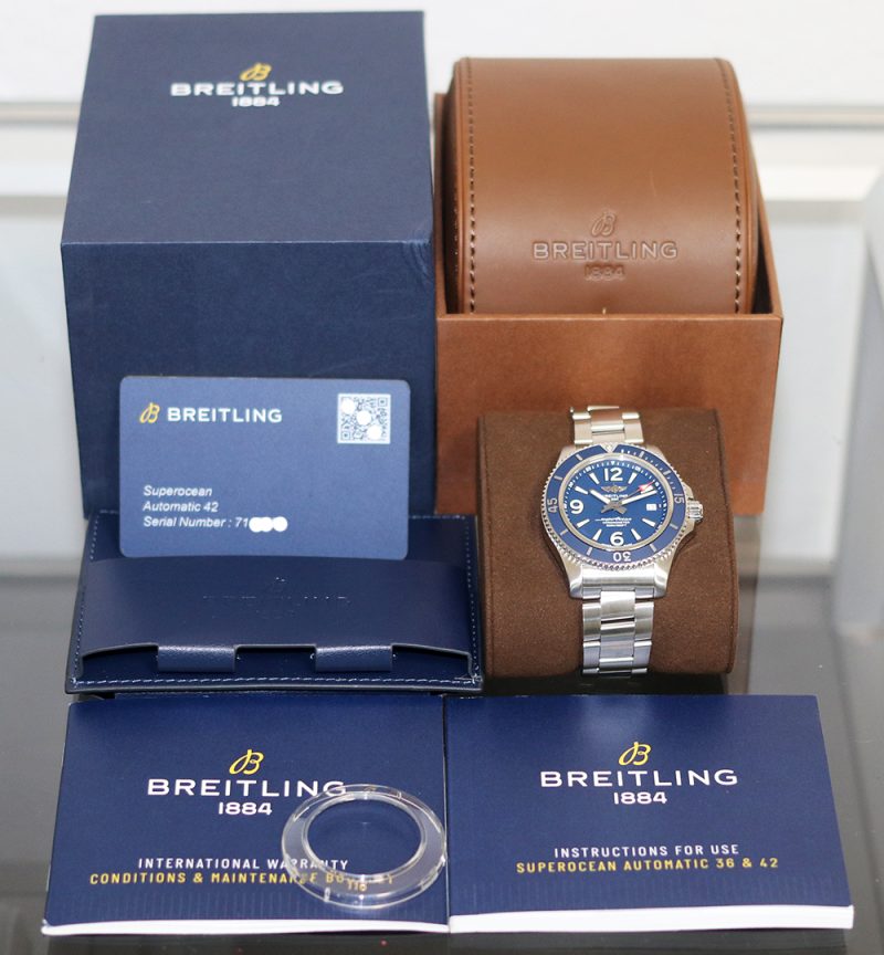 2020 Breitling ref. A17366D81C1A1 Superocean Automatico 42 mm. Scatola+Libretti+Garanzia - immagine 16