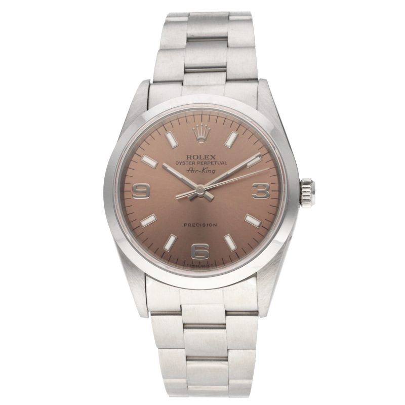 1996 Rolex ref. 14000 Air-King 34mm Salmon 3/6/9 Dial, Box & Papers - Image 3