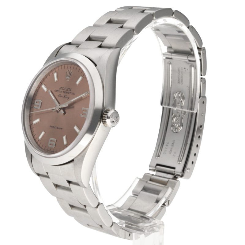 1996 Rolex ref. 14000 Air-King 34mm Salmon 3/6/9 Dial, Box & Papers - Image 2