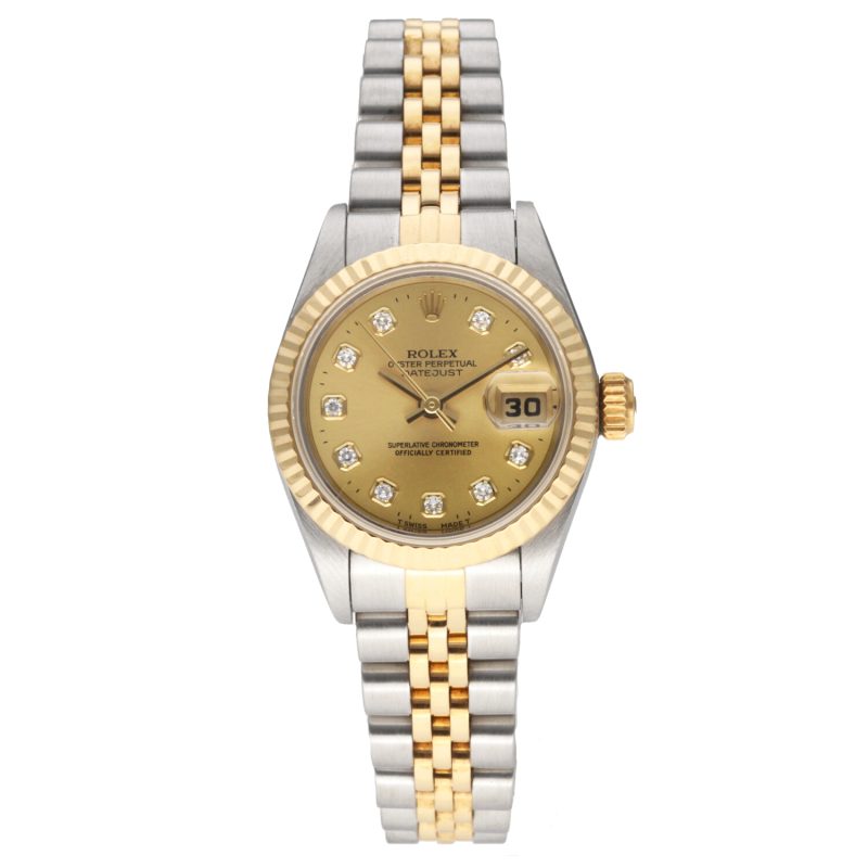 1995 Rolex Ladies Two Tone Datejust 26 ref. 79173 Diamond Dial with Box & Papers - Image 3