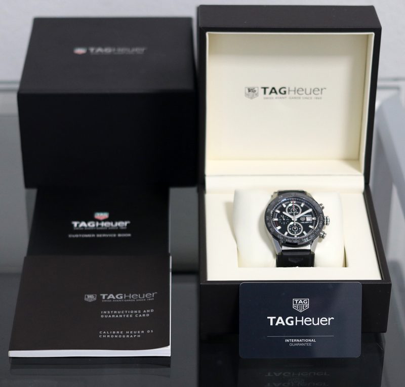 2017 TAG Heuer ref. CAR201Z.FT6046 Carrera HEUER 01 43mm Scatola e Garanzia - immagine 13