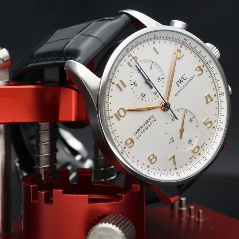 2014 IWC ref. IW371445 Portuguese Chronograph Automatic 40.9mm Box, Card, Booklets, Cloth, New IWC Strap - Image 5