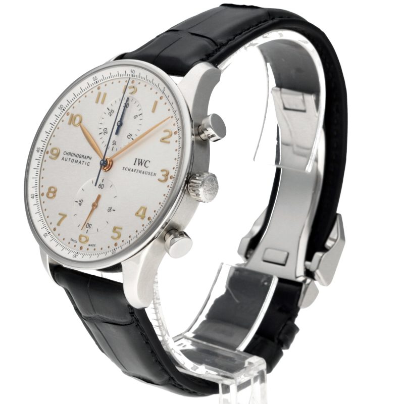 2014 IWC ref. IW371445 Portuguese Chronograph Automatic 40.9mm Box, Card, Booklets, Cloth, New IWC Strap - Image 2
