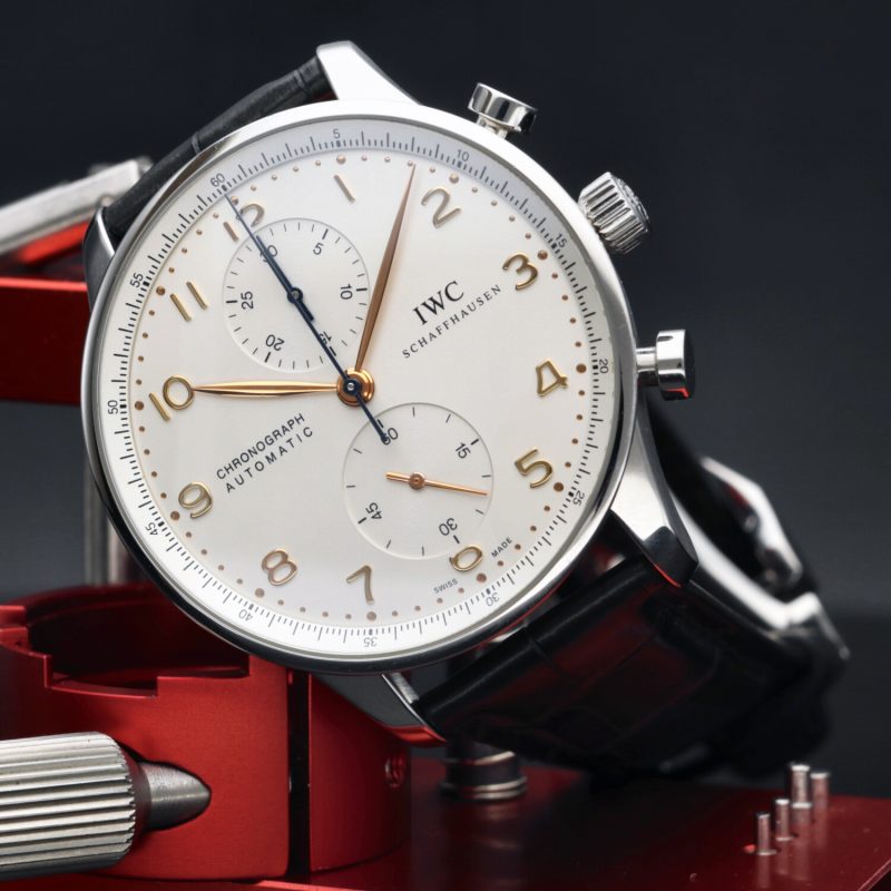 2014 IWC ref. IW371445 Portuguese Chronograph Automatic 40.9mm Box, Card, Booklets, Cloth, New IWC Strap - Image 4