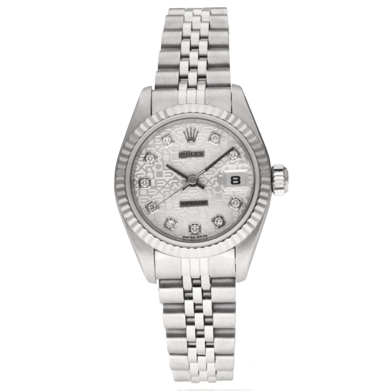 1998 Rolex Lady Datejust ref. 69174 Quadrante Jubilee con Diamanti - Scatola e Garanzia - immagine 3