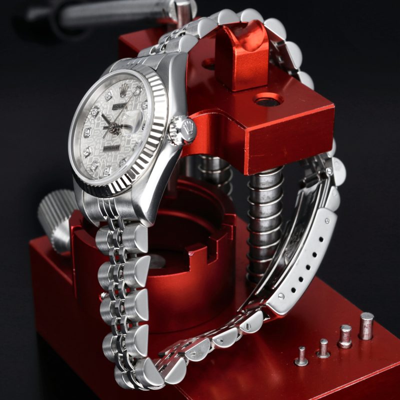 1998 Rolex Lady Datejust ref. 69174 Quadrante Jubilee con Diamanti - Scatola e Garanzia - immagine 6