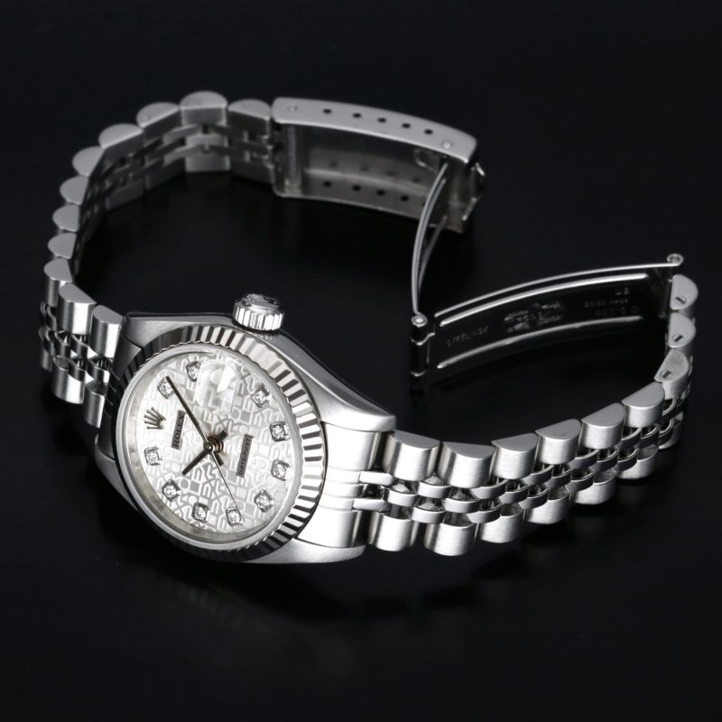 1998 Rolex Lady Datejust ref. 69174 Quadrante Jubilee con Diamanti - Scatola e Garanzia - immagine 14