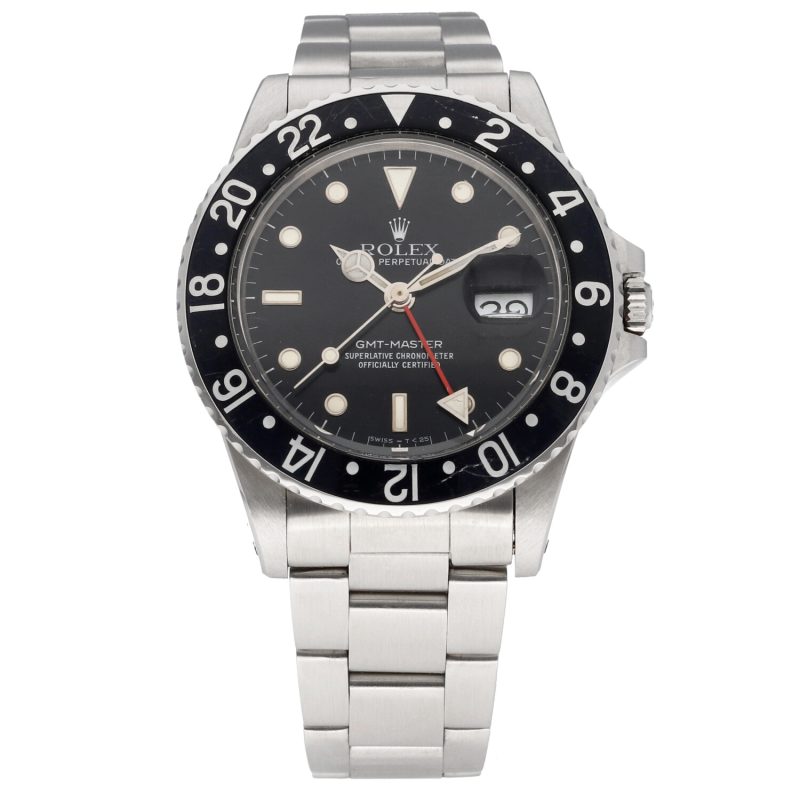 1986 Vintage Rolex 16750 GMT-Master Automatic 40 mm  Box+Booklet+Calendar+Card holder+Hang Tag+Rolex Service Card - Image 3