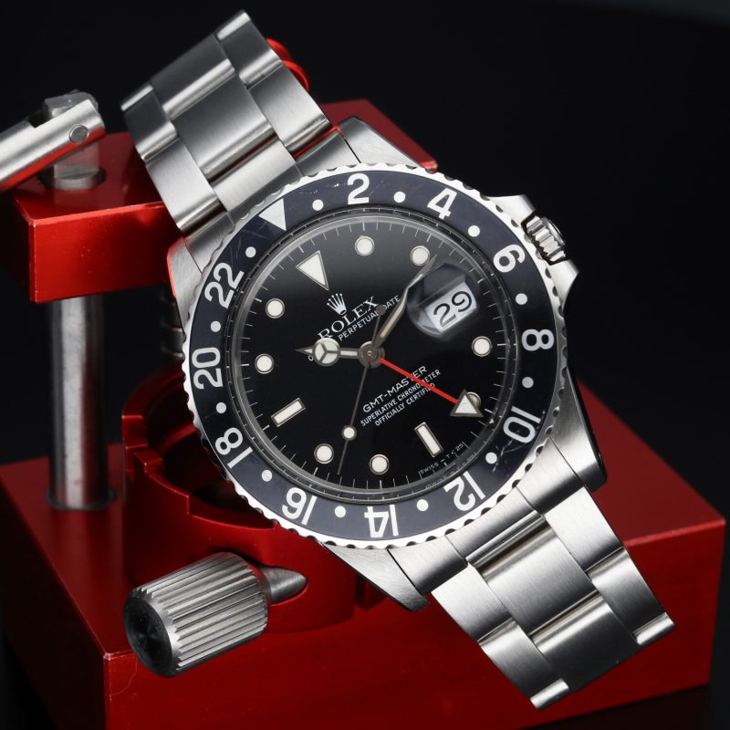 1986 Vintage Rolex 16750 GMT-Master Automatic 40 mm  Box+Booklet+Calendar+Card holder+Hang Tag+Rolex Service Card - Image 4