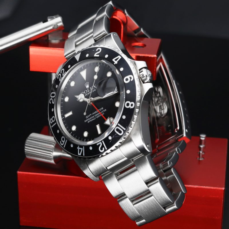 1986 Vintage Rolex 16750 GMT-Master Automatic 40 mm  Box+Booklet+Calendar+Card holder+Hang Tag+Rolex Service Card - Image 7