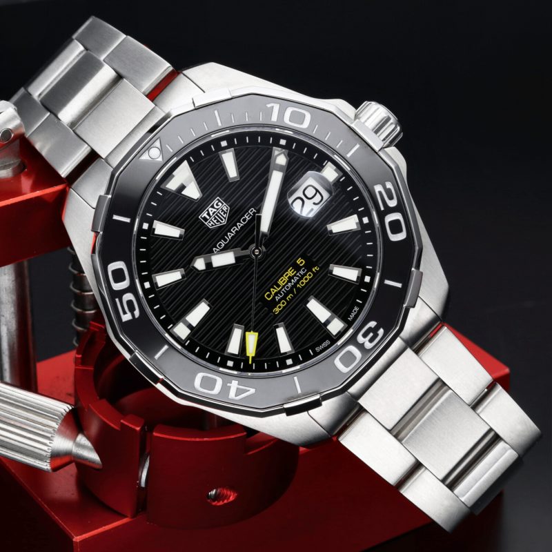 2017 TAG Heuer ref. WAY201A.BA0927 Aquaracer 300M Automatico 43mm. Mai Indossato! - immagine 3