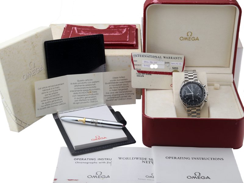 2002 Unworn Omega 35105000 Speedmaster Automatic Reduced, Box+Booklet+Papers+Omega Pen/Notebook - Image 16