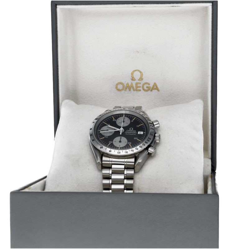 1993 ca. Omega ref. 35115000 Speedmaster Data 39 mm Quadrante Panda Invertito - immagine 16