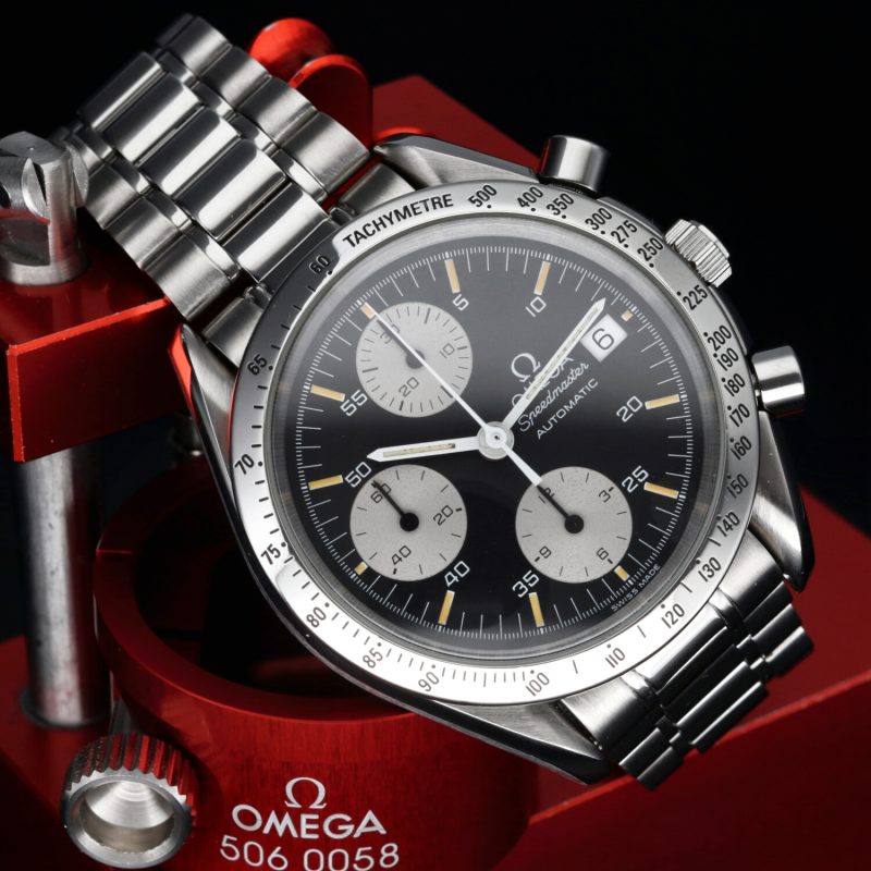 1993 ca. Omega ref. 35115000 Speedmaster Data 39 mm Quadrante Panda Invertito - immagine 11