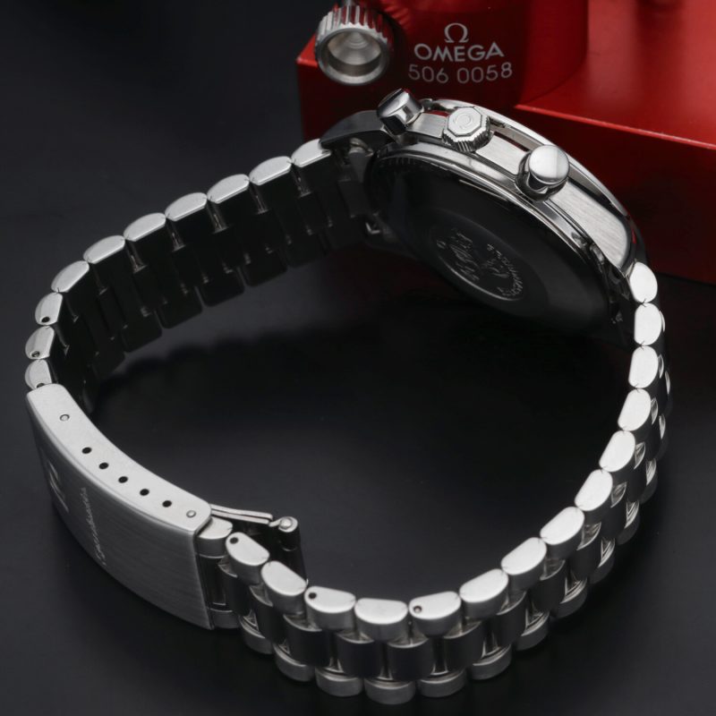 1993 ca. Omega ref. 35115000 Speedmaster Data 39 mm Quadrante Panda Invertito - immagine 10