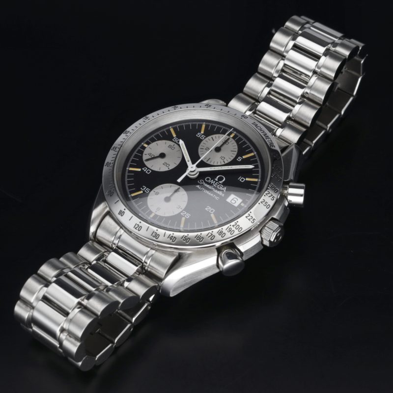 1993 ca. Omega ref. 35115000 Speedmaster Data 39 mm Quadrante Panda Invertito - immagine 13