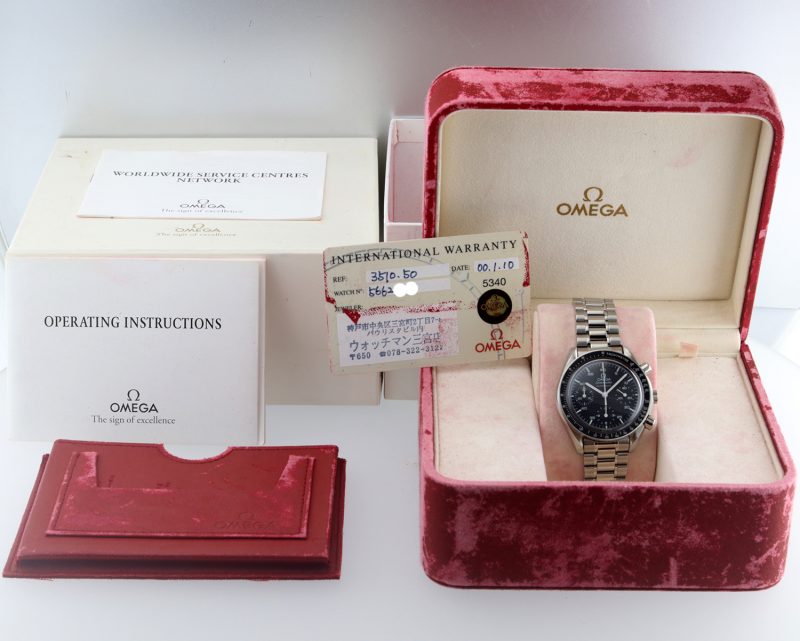 2000 Omega ref. 35105000 Speedmaster Automatico Reduced 39mm, Scatola+Libretto+Garanzia - immagine 15
