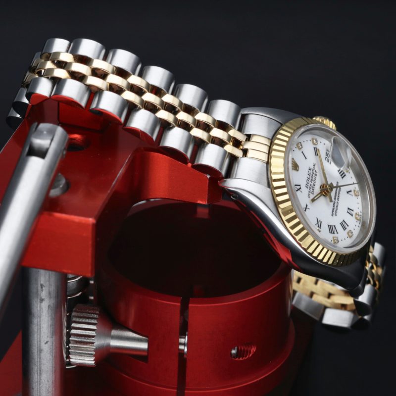1987 Rolex Lady Datejust 26 Oro e Acciaio ref. 69173 Quadrante con Diamanti, Scatola+Libretti - immagine 5