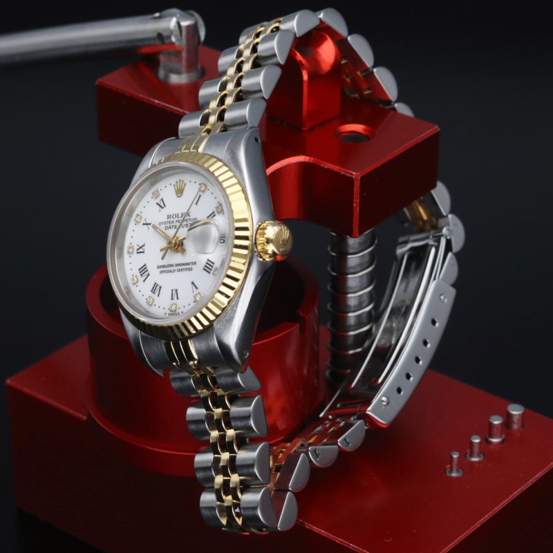 1987 Rolex Lady Datejust 26 Oro e Acciaio ref. 69173 Quadrante con Diamanti, Scatola+Libretti - immagine 6