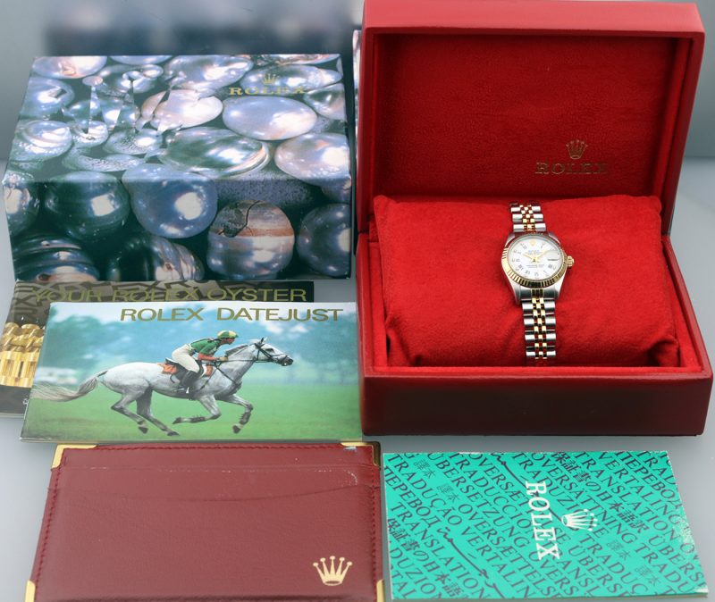 1987 Rolex Lady Datejust 26 Oro e Acciaio ref. 69173 Quadrante con Diamanti, Scatola+Libretti - immagine 16