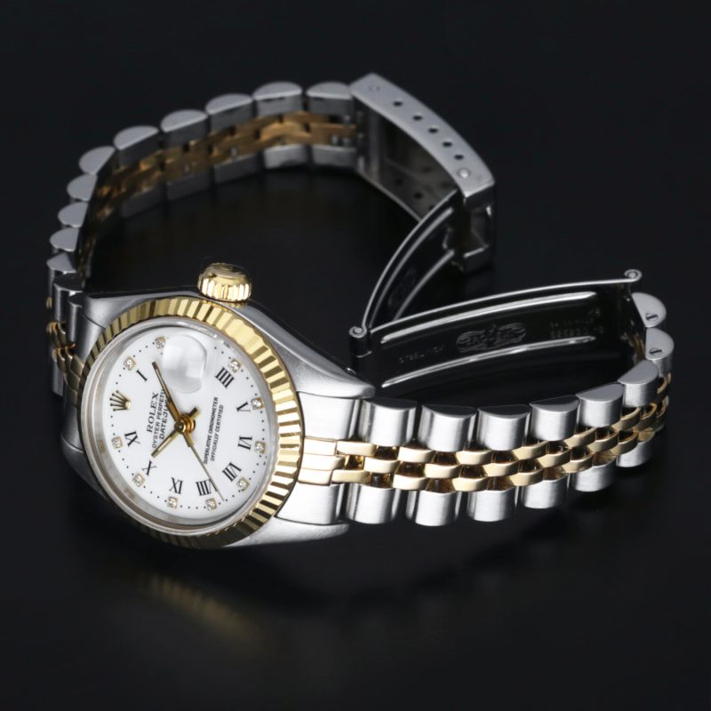 1987 Rolex Lady Datejust 26 Oro e Acciaio ref. 69173 Quadrante con Diamanti, Scatola+Libretti - immagine 14