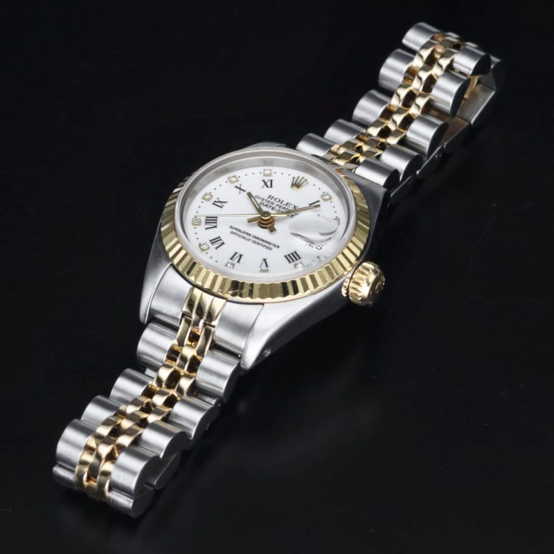 1987 Rolex Lady Datejust 26 Oro e Acciaio ref. 69173 Quadrante con Diamanti, Scatola+Libretti - immagine 12