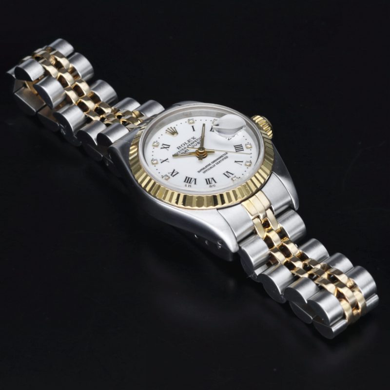 1987 Rolex Lady Datejust 26 Oro e Acciaio ref. 69173 Quadrante con Diamanti, Scatola+Libretti - immagine 11