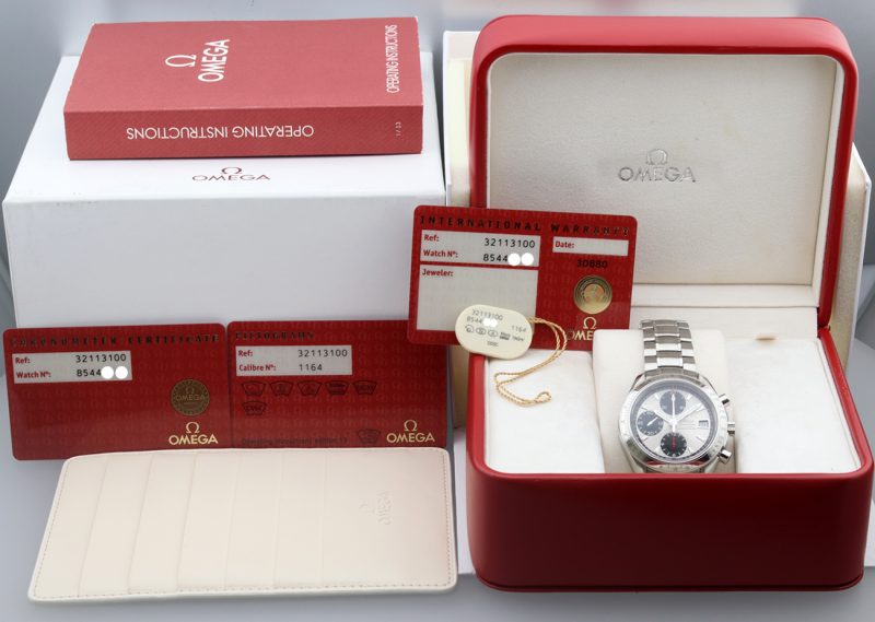 2012 ca. Omega 32113100 Speedmaster Date Automatico 40 mm Quadrante Panda, Scatola+Libretto+Garanzia+Revisione Omega - immagine 16