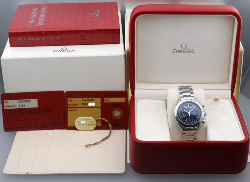 1999 ca. Omega ref. 35238000 Speedmaster Day Date MK40 - Scatola+Libretti+Garanzia+Revisione Omega - immagine 16