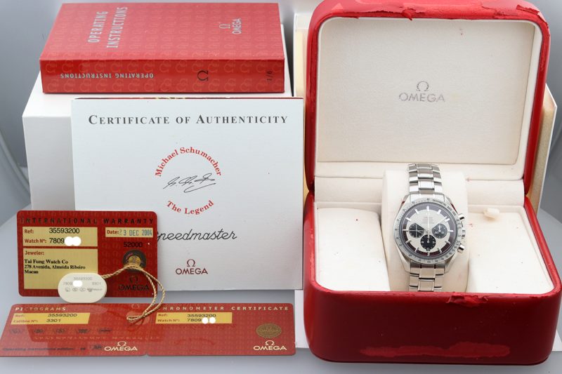 2004 Omega 35593200 Speedmaster Schumacher The Legend Automatico 42 mm. Full-set - immagine 16