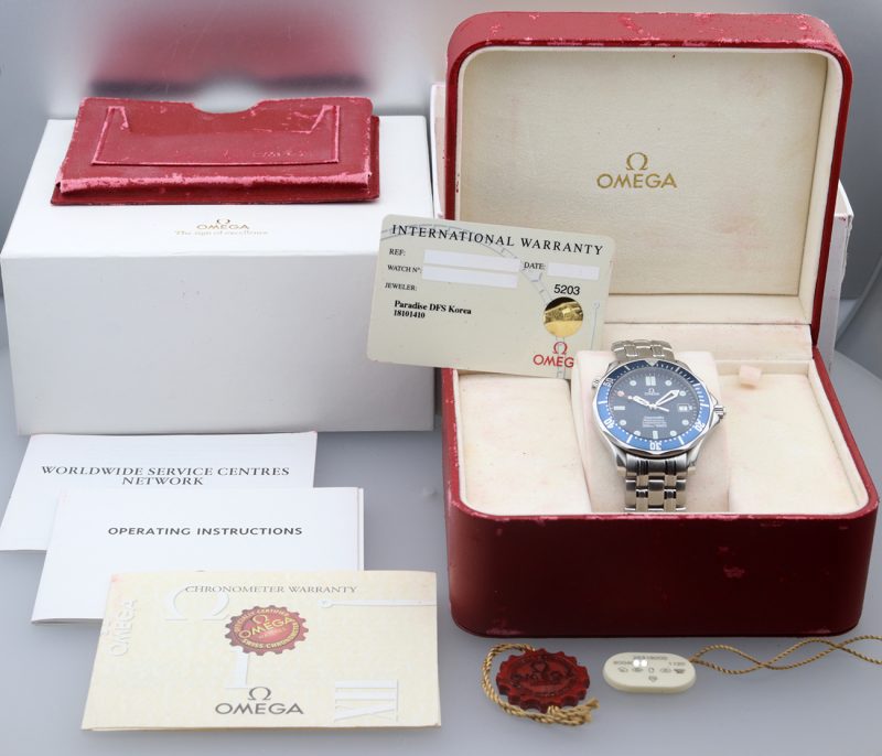 ca. 2002 Omega ref. 25318000 Bond Seamaster Diver 300M Automatic 41mm, Box+Booklets+Papers+Omega Serviced - Image 16