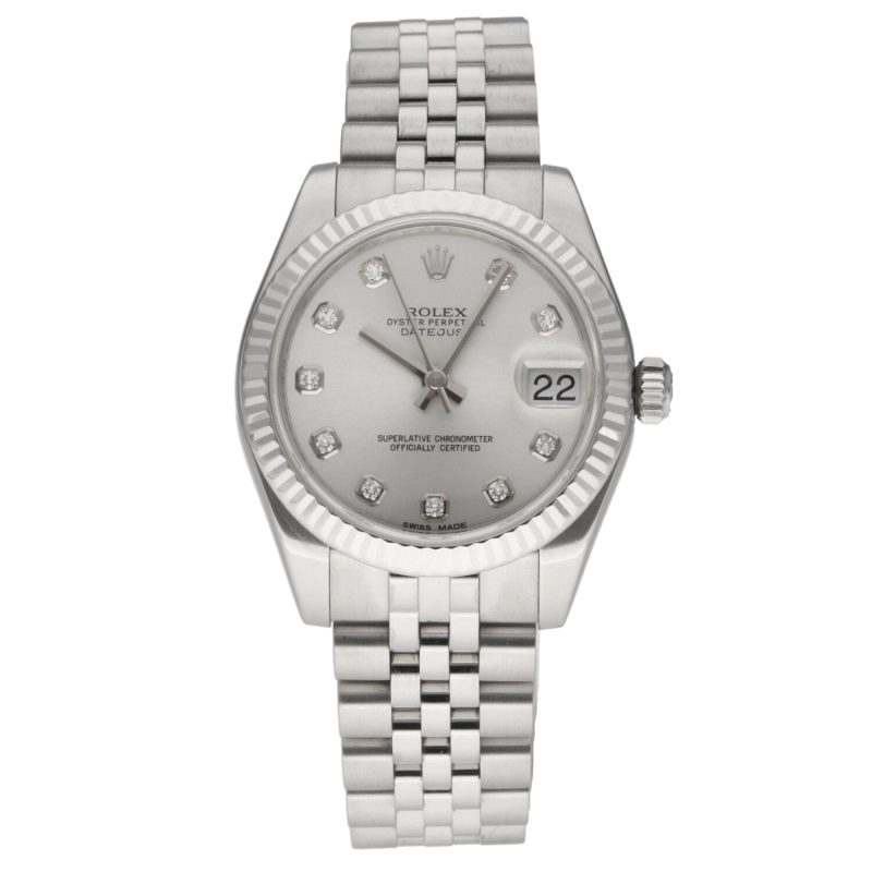 2013 Rolex ref. 178274 Datejust Automatico 31 mm. Quadrante con Diamanti, Scatola, Libretti, Garanzia, Revisionato! - immagine 3