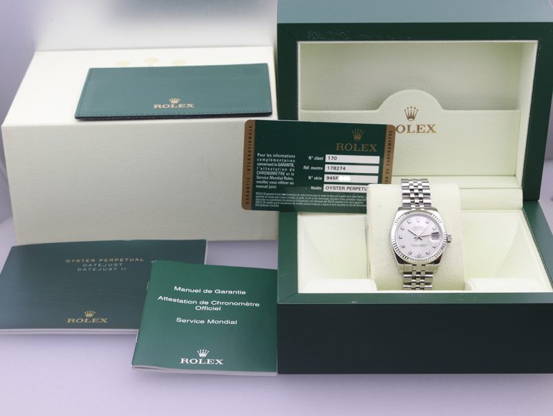 2013 Rolex ref. 178274 Datejust Automatico 31 mm. Quadrante con Diamanti, Scatola, Libretti, Garanzia, Revisionato! - immagine 16