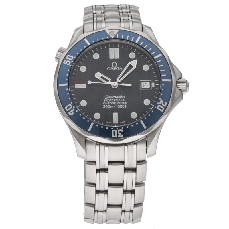 2002 ca. Non Lucidato Omega ref. 25318000 Bond Seamaster 300M Automatico 41 mm. Scatola, Libretto, Garanzia - immagine 3