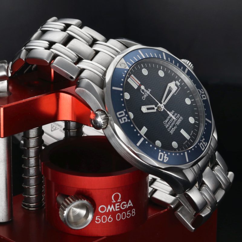 2002 ca. Non Lucidato Omega ref. 25318000 Bond Seamaster 300M Automatico 41 mm. Scatola, Libretto, Garanzia - immagine 6