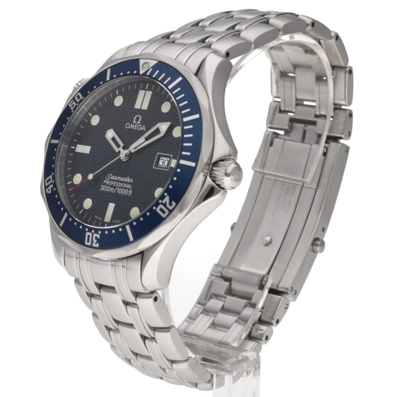 2001 ca. Unpolished Omega ref. 25418000 Bond Seamaster Diver 300M Quartz 41 mm. with Cards - Image 2