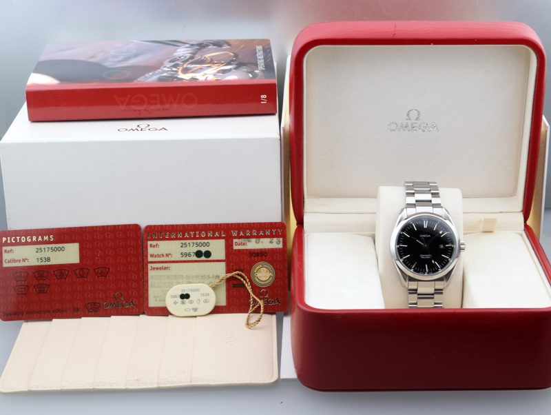 2022 Unpolished Omega 25175000 Seamaster Aqua Terra Quartz 39.2mm Full-set - Image 17