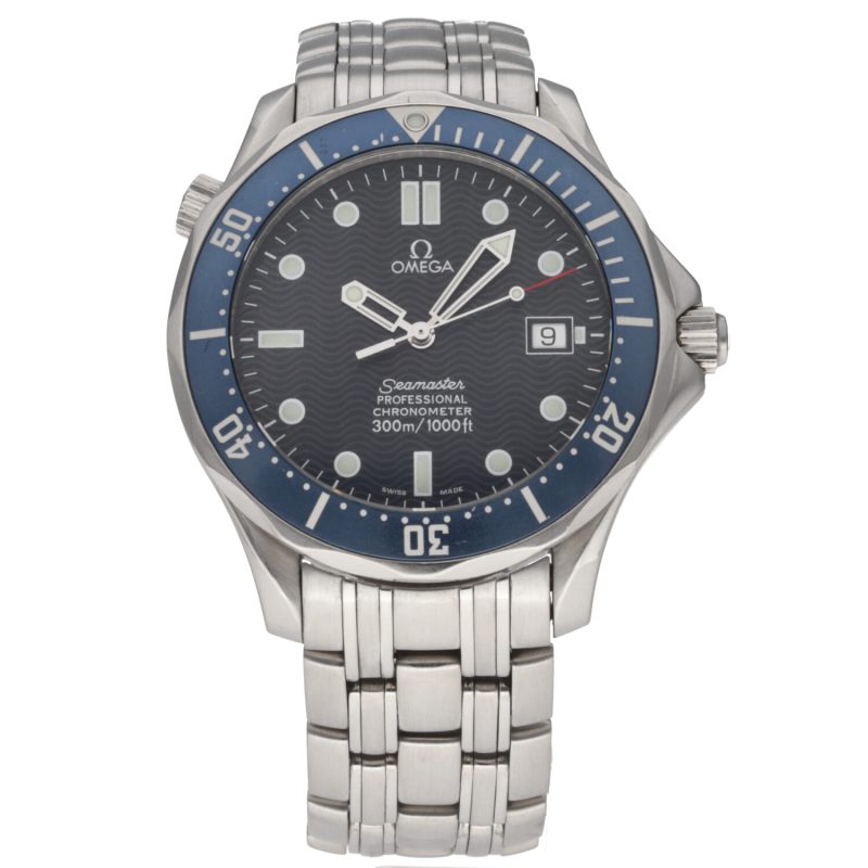 2002 ca. Non Lucidato Omega ref. 25318000 Bond Seamaster 300M Automatico 41mm Scatola, Garanzia, Libretto - immagine 3