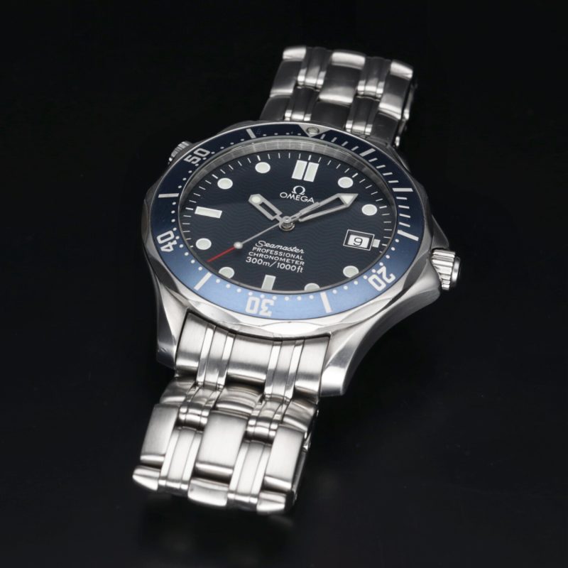 2002 ca. Non Lucidato Omega ref. 25318000 Bond Seamaster 300M Automatico 41mm Scatola, Garanzia, Libretto - immagine 13